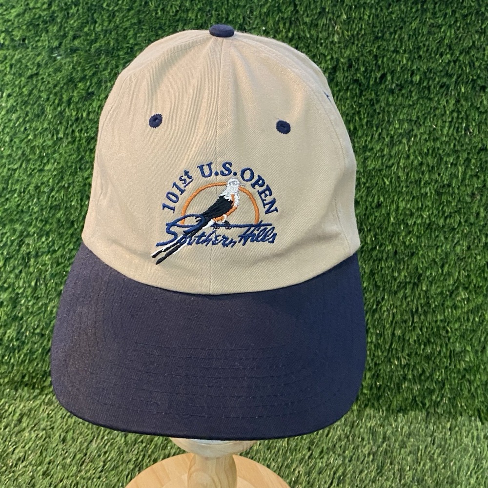 US open Golf Hat Southern Hills USGA member Tan Hat Low‎ Profile Tuck Buckle